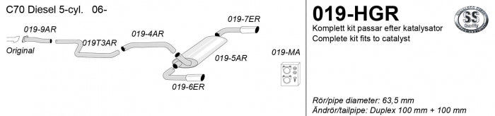 Catback system 2*100