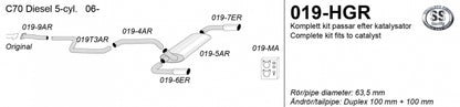 Catback system 2*100