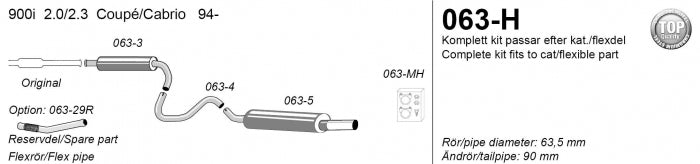 Catback system 1*90