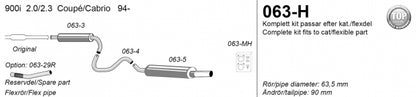 Catback system 1*90