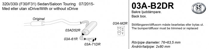 Catback system 2*80