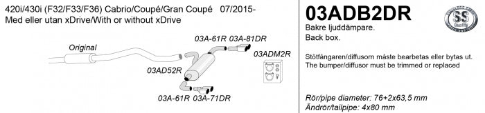 Catback system 4*80