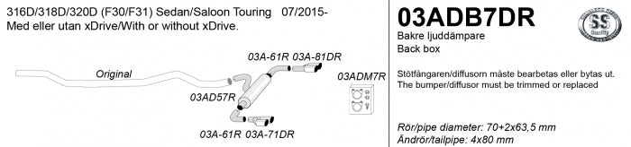 Catback system 4*80