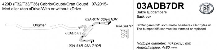 Catback system 4*80