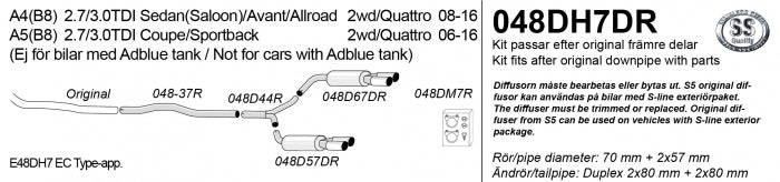 Catback system 4*80