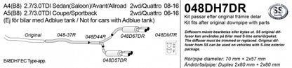 Catback system 4*80