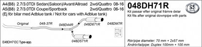 Catback system 2*100