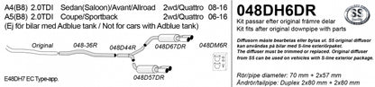 Catback system 4*80