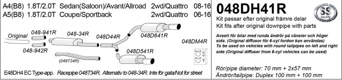 Catback system 2*100