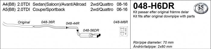 Catback system 2*80