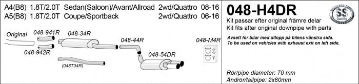 Catback system 2*80