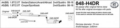 Catback system 2*80