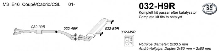 Catback system 4*80
