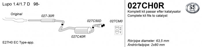 Catback system 2*80