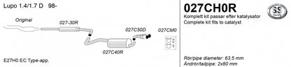 Catback system 2*80