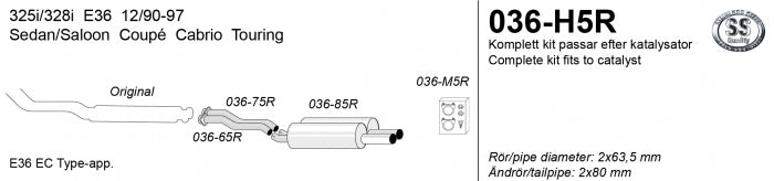 Catback system 2*80