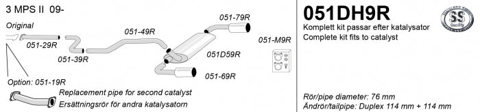 Catback system 2*114