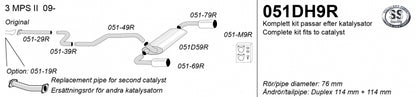 Catback system 2*114
