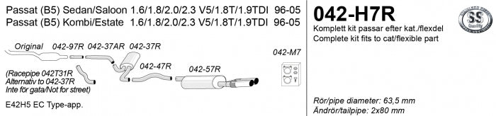 Catback system 2*80