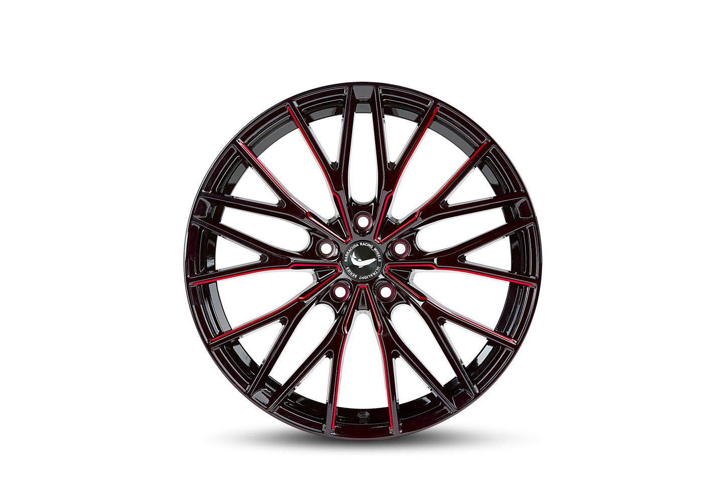 BARRACUDA PROJECT 3.0 Sort glossy Flash Rød