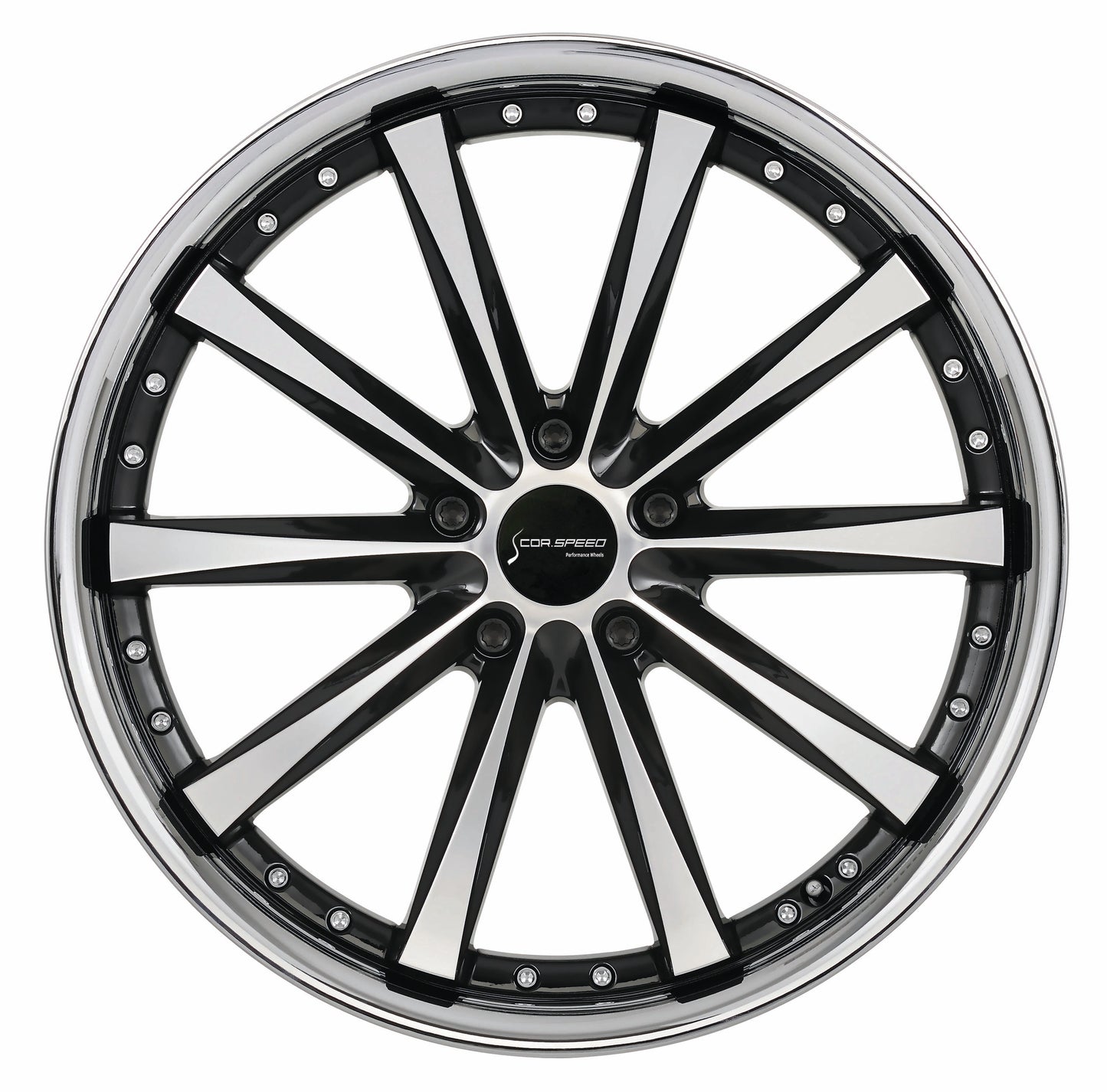 CORSPEED ARROWS Højglans sort poleret inox lip
