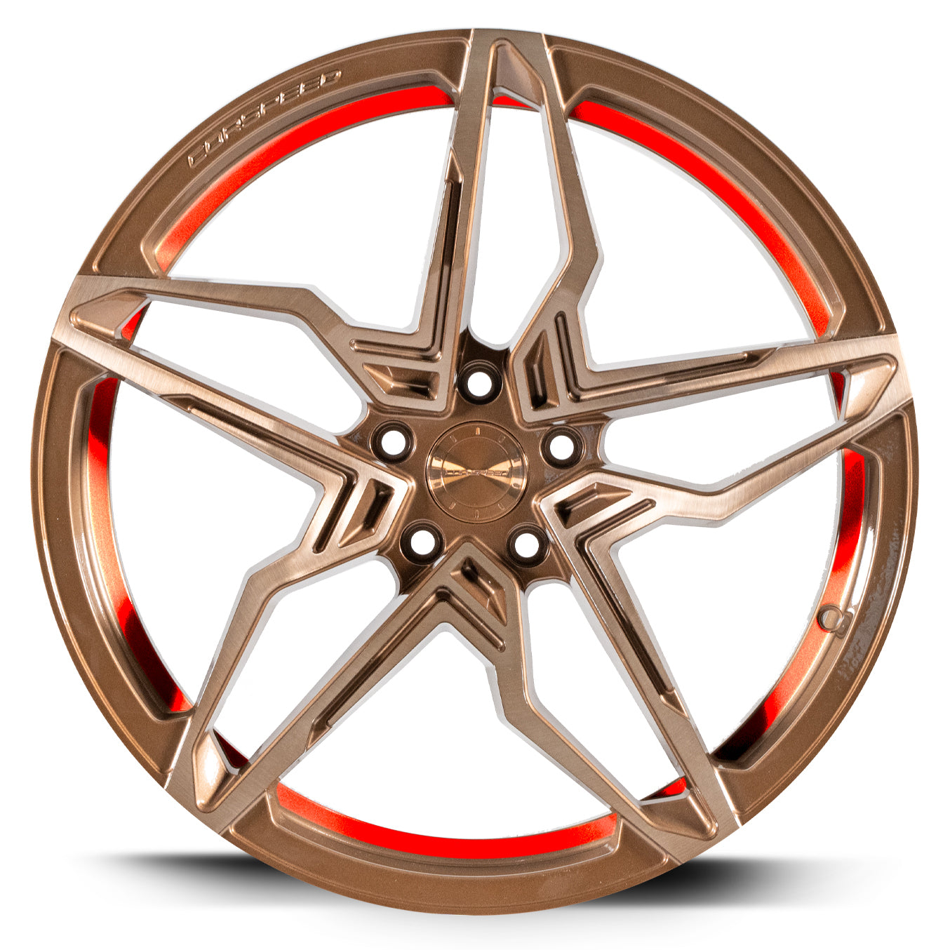 Corspeed KHARMA Højglans-Bronze børstet overflade undercut Trimline Rød