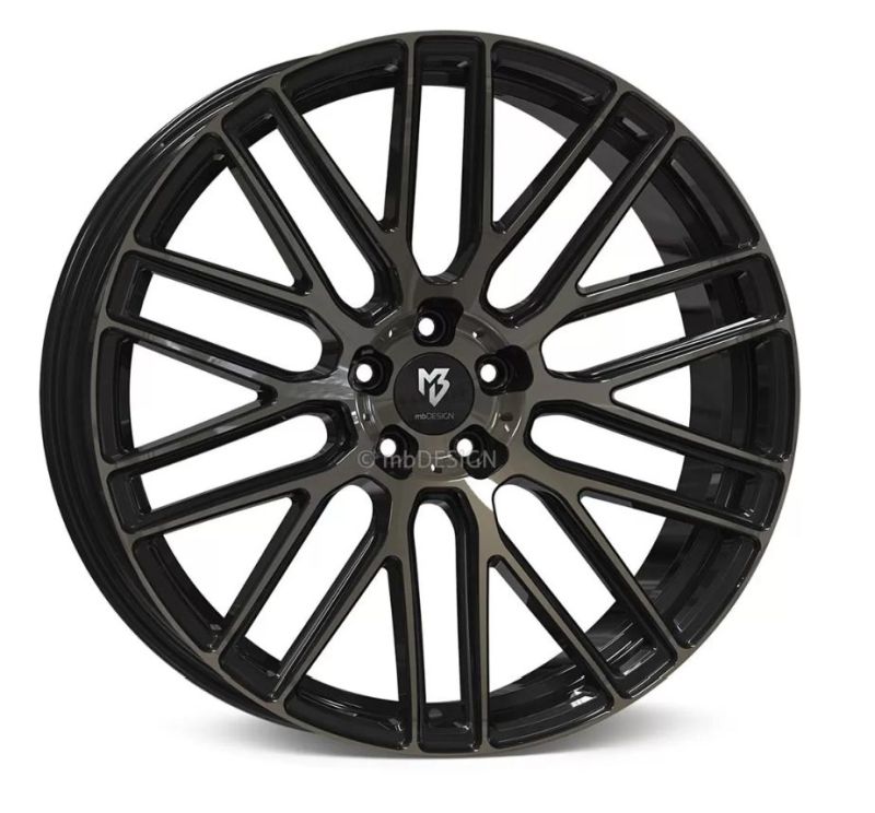 MB Design KV4 Røg Blank sort lakeret Front poleret