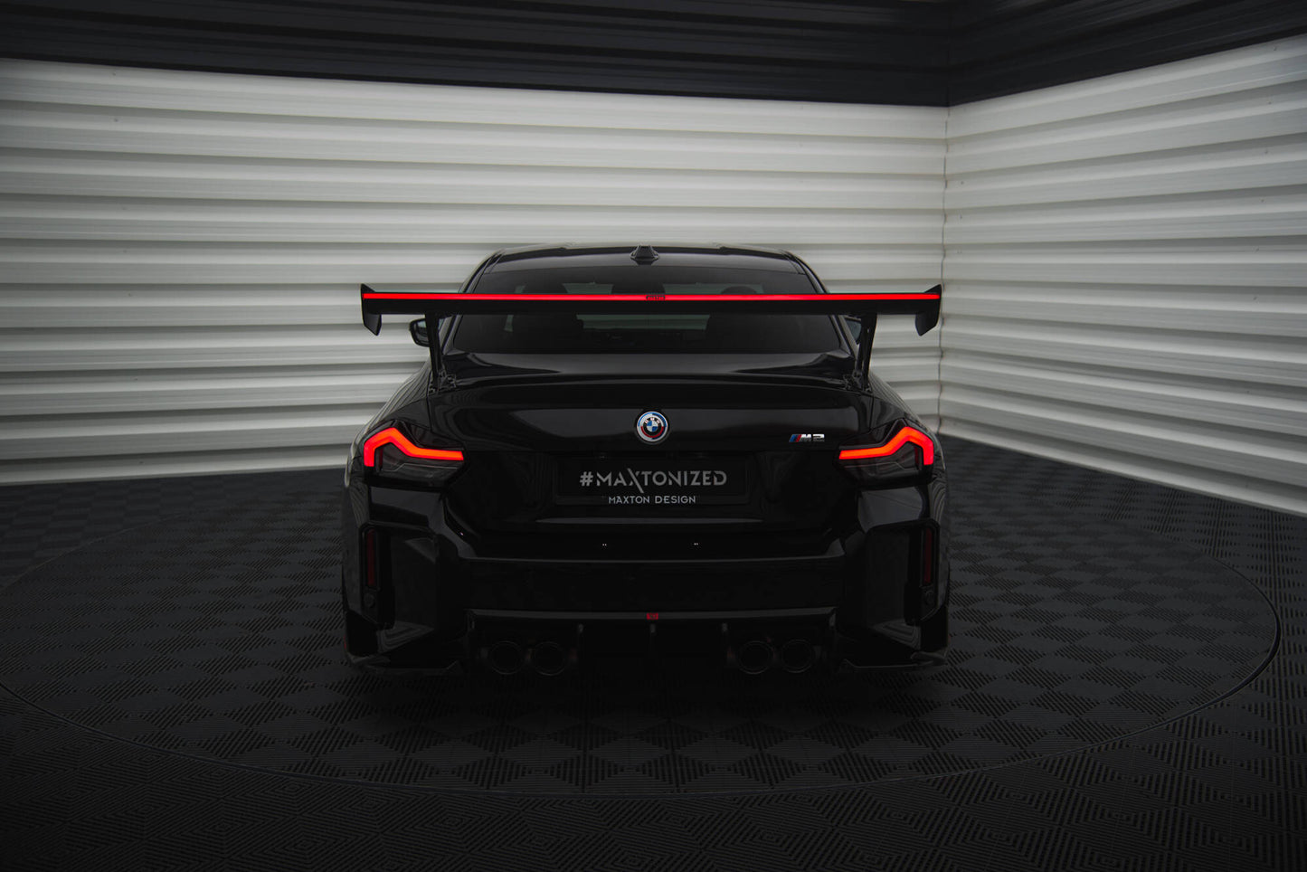 kulfiber Spoiler med Udvendige beslag Stående +LED light BMW M2 G87 / M240i / 2 M-Pack / 2 Standard G42