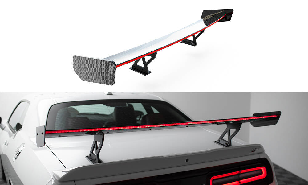 Spoiler kulfiber + LED Dodge Challenger Mk3