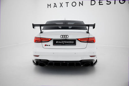 Spoiler kulfiber med Udvendige beslag Stående Audi A3 / A3 S-Line / S3 / RS3 Sedan 8V / 8V Facelift