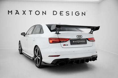 Spoiler kulfiber med Udvendige beslag Stående Audi A3 / A3 S-Line / S3 / RS3 Sedan 8V / 8V Facelift