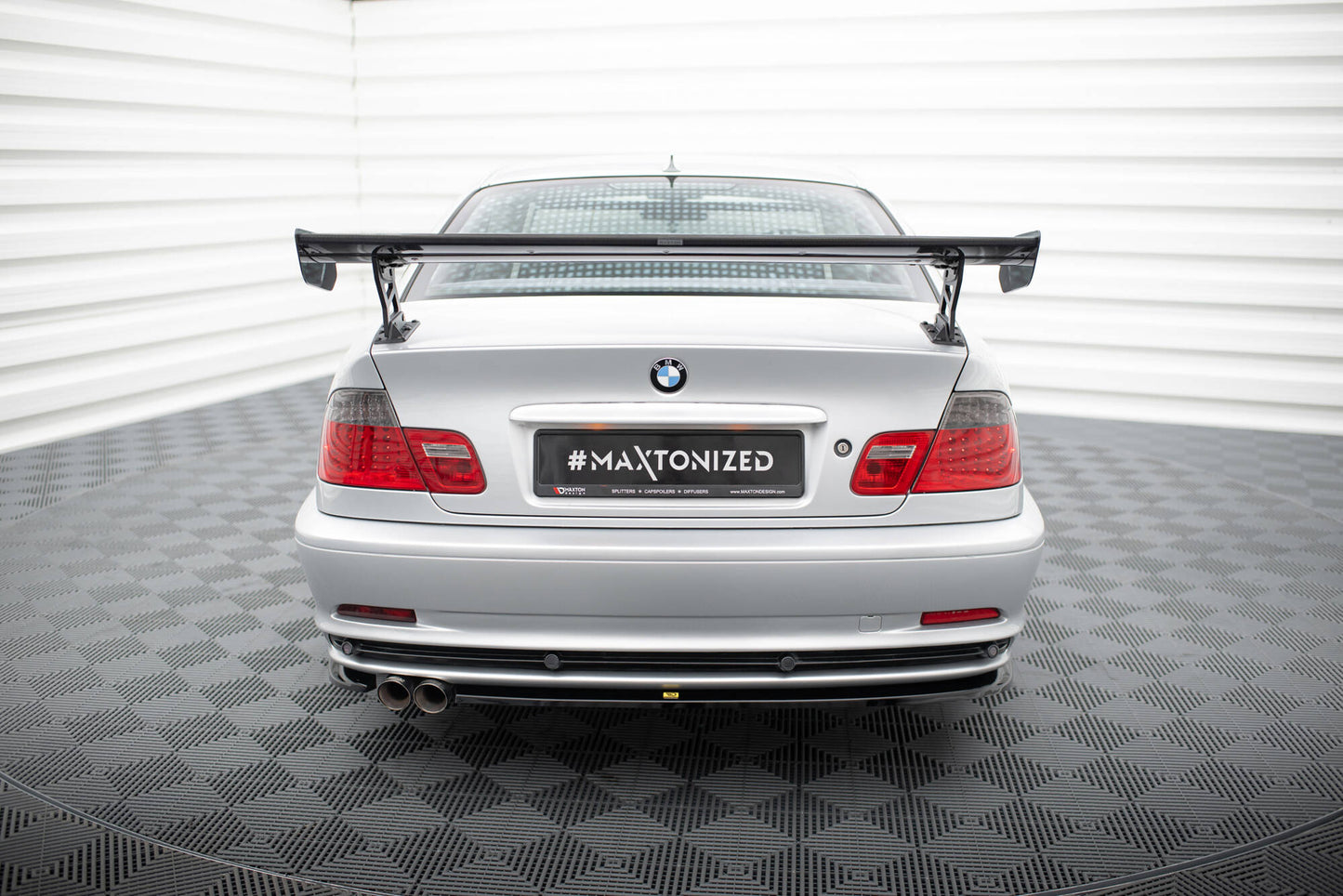 Spoiler kulfiber med Udvendige beslag Stående BMW 3 Coupe E46