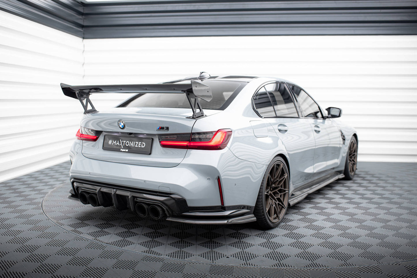 Spoiler kulfiber med Udvendige beslag Stående BMW M3 G80 / M340i G20 / 3 M-Pack G20 / 3 Standard G20
