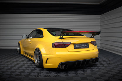Spoiler kulfiber med Udvendige beslag Stående + LED Audi A5 Coupe 8T