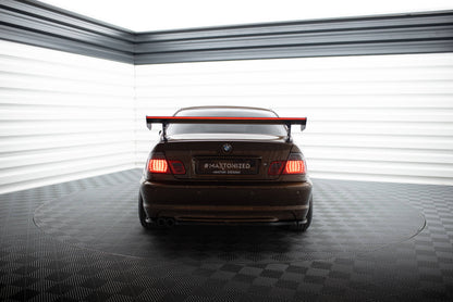 Spoiler kulfiber med Udvendige beslag Stående + LED BMW 3 Coupe E46