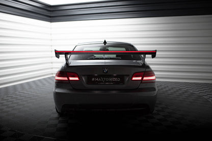 Spoiler kulfiber med Udvendige beslag Stående + LED BMW 3 / M3 Coupe E92