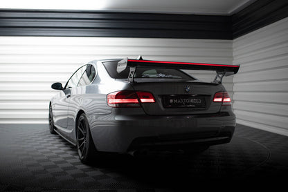 Spoiler kulfiber med Udvendige beslag Stående + LED BMW 3 / M3 Coupe E92