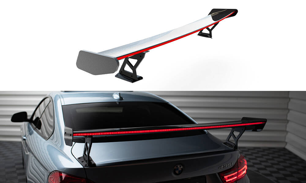 Spoiler kulfiber med Udvendige beslag Stående + LED BMW 4 F32 / 4 F32 M-Pack Coupe