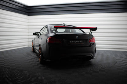 Spoiler kulfiber med Udvendige beslag Stående + LED BMW M2 F87 / 2 / 2 M-Pack F22