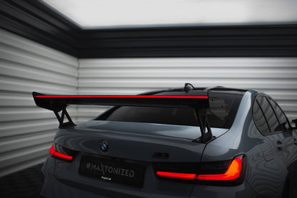 Spoiler kulfiber med Udvendige beslag Stående + LED BMW M3 G80 / M340i G20 / 3 M-Pack G20 / 3 Standard G20