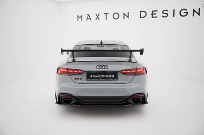 Spoiler kulfiber med Udvendige beslag Stående V.2 Audi A5 / A5 S-Line / S5 / RS5 Coupe F5 / F5 Facelift