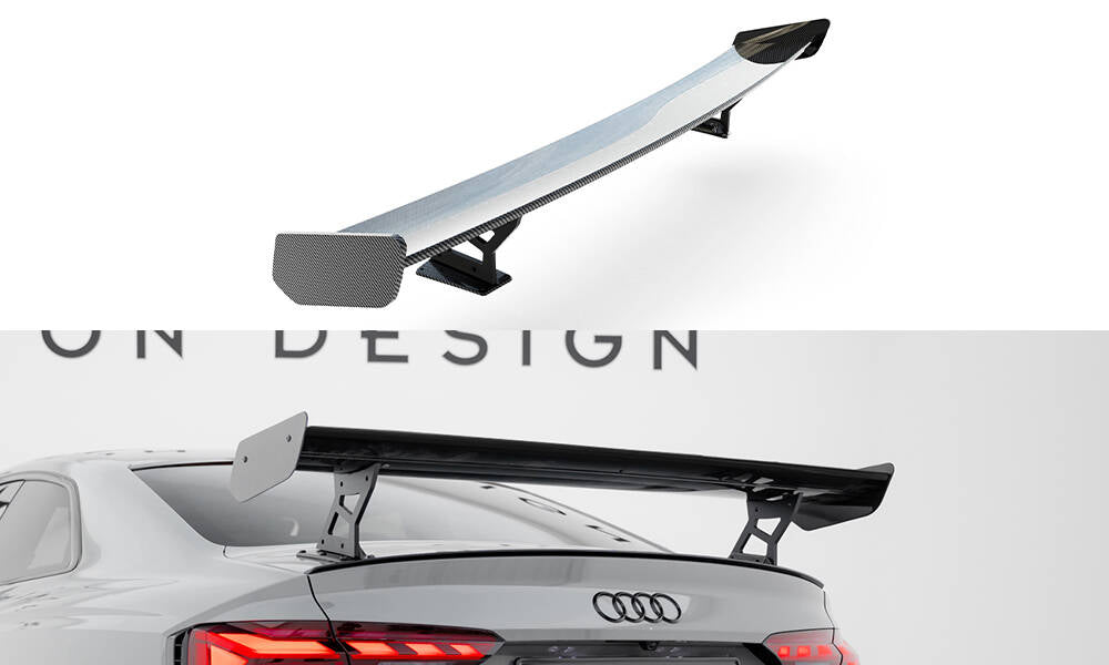 Spoiler kulfiber med Udvendige beslag Stående V.2 Audi A5 / A5 S-Line / S5 / RS5 Coupe F5 / F5 Facelift