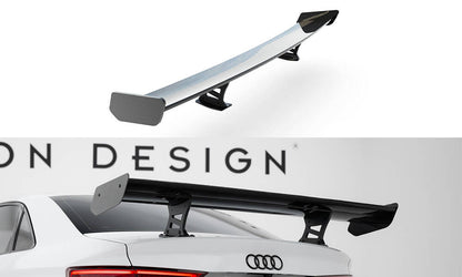 Spoiler kulfiber med Internal Brackets Uprights Audi A3 / A3 S-Line / S3 / RS3 Sedan 8V / 8V Facelift