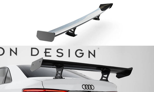 Spoiler kulfiber med Internal Brackets Uprights Audi A3 / A3 S-Line / S3 / RS3 Sedan 8V / 8V Facelift