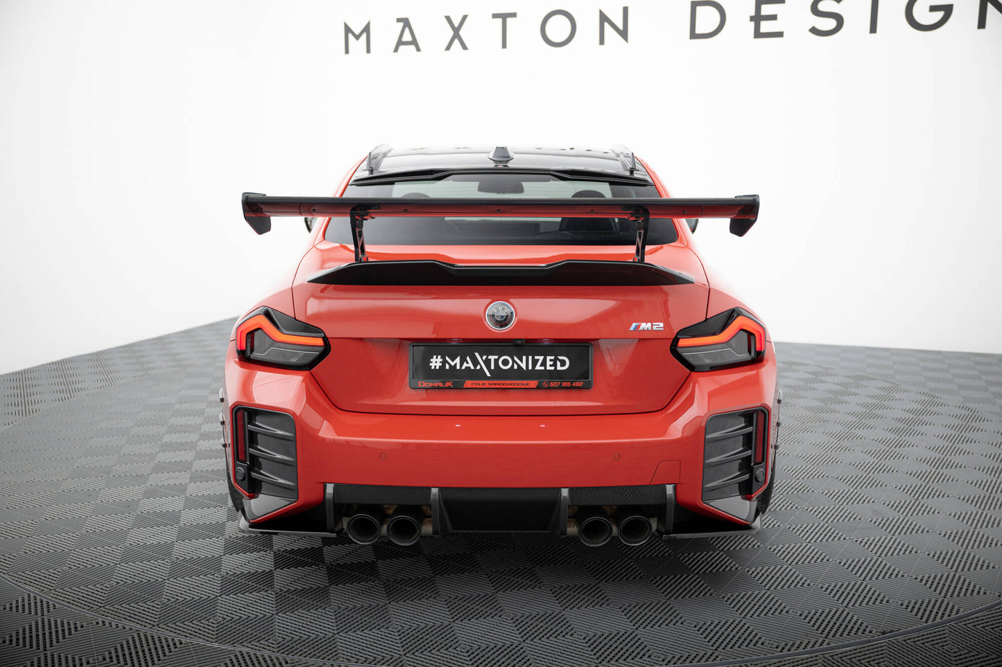 Spoiler kulfiber med Internal Brackets Uprights BMW M2 G87