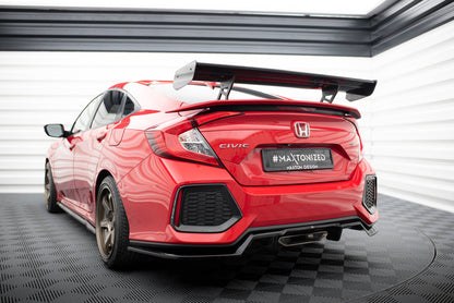 Spoiler kulfiber med Internal Brackets Uprights Honda Civic SI Mk10