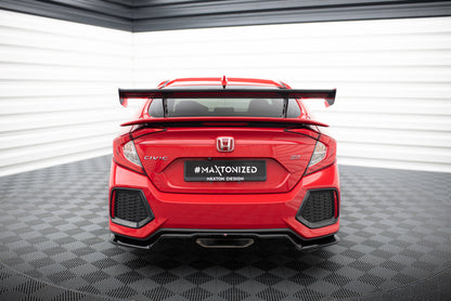 Spoiler kulfiber med Internal Brackets Uprights Honda Civic SI Mk10