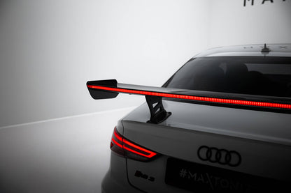 Spoiler kulfiber med Internal Brackets Uprights + LED Audi A3 / A3 S-Line / S3 / RS3 Sedan 8V / 8V Facelift