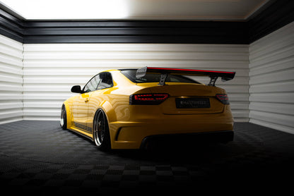 Spoiler kulfiber med Internal Brackets Uprights + LED Audi A5 Coupe 8T