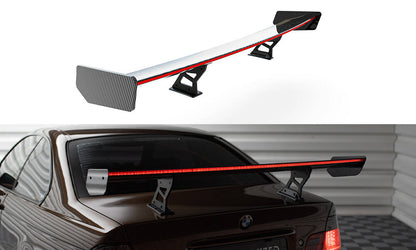 Spoiler kulfiber med Internal Brackets Uprights + LED BMW 3 Coupe E46
